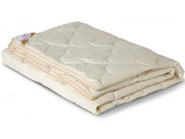 Одеяло стеганое облегченное из шерсти мериноса в тике (200гр.)