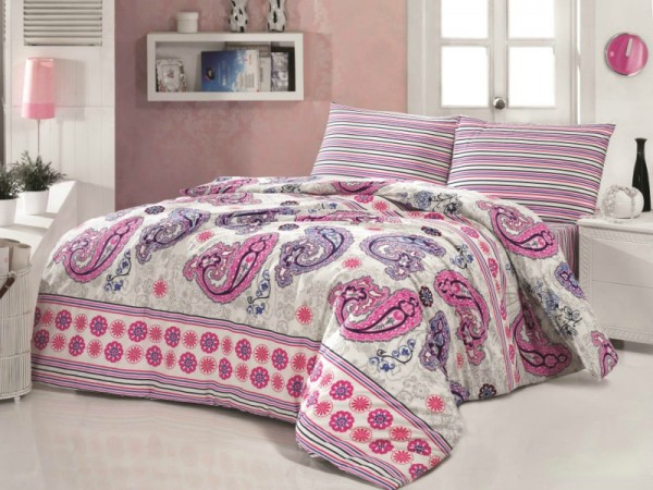 Комплект TAC Brielle Ranforce Chic (розовый) 1,5 спальный